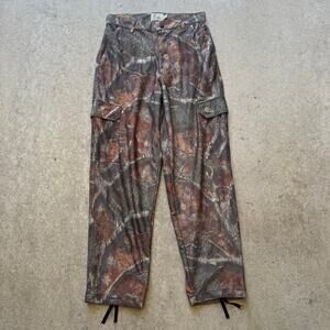 Men's Mothwing Camo Tech. Camouflage Mesh Brown Hunting Cargo Pants Sz Medium